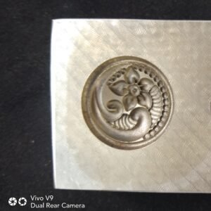 Flower Design Impression Die: 20mm Jewelry Making Tool for Silversmithing