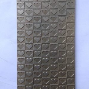Steel Heart Texture Plate for Rolling Mill: Jewelry & Leather Pattern