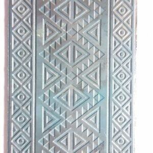 Steel Texture Plate for Rolling Mill: Geometric Pattern (2.5x6 inch)