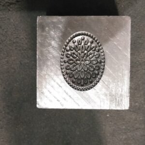 Floral Impression Die: Steel Jewelry Forming Tool (15mm x 20mm)