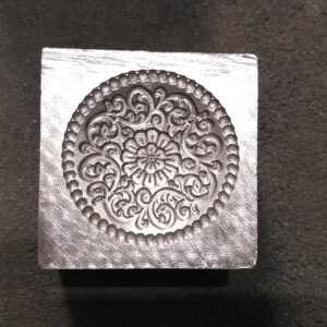 Floral Impression Die - 25mm Steel Metal Stamp
