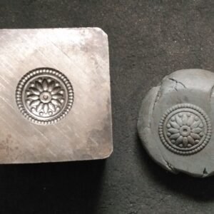 Impression Die: Floral Concho, Silversmithing Forming Tool (15mm)