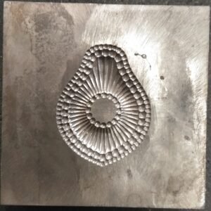 Impression Die: Teardrop Charm, Silversmithing Forming Tool (38mm)