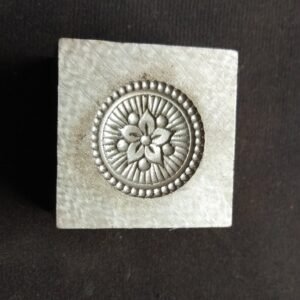 Floral Concho Impression Die: 20mm Steel Jewelry Forming Tool