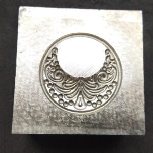 Steel Impression Die: Circle Moon Pendant, 25mm