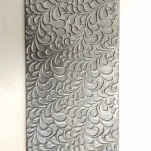 Steel Texture Plate: Rolling Mill & Hydraulic Press - Floral Pattern (2.5” x 6”)
