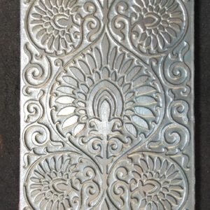 Steel Rolling Mill Texture Plate: Floral Design, Jewelry Making (2.5” x 6”)
