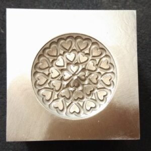 Heart Circle Impression Die: Steel Jewelry Forming Tool (25mm)