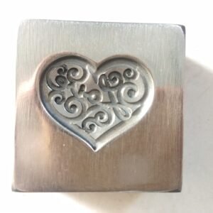 IMPRESSION DIE - SIZE 20MM | Heart Shape | Earring - Locket - Keychain - Pendant | Embossing | Jewelry Die |