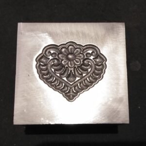 Floral Impression Die: 25mm Steel Jewelry Tool