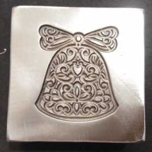 Jingle Bells Impression Die: 30mm Steel Jewelry Charm Tool