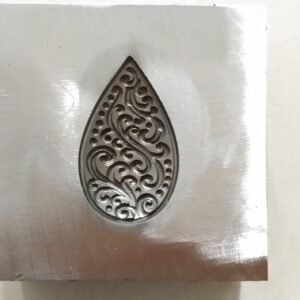 Steel Impression Die: Teardrop Filigree Jewelry Tool (30MM)