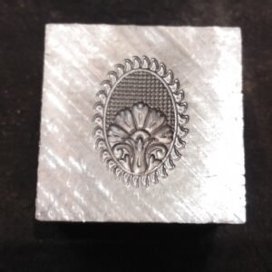 Floral Impression Die: Steel Jewelry Embossing Tool (25mm)