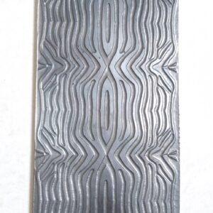 Steel Texture Plate for Rolling Mill: Jewelry Pattern Imprint (2.5” x 6”)