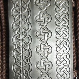 Steel Texture Plate: Celtic Knot Design for Rolling Mill