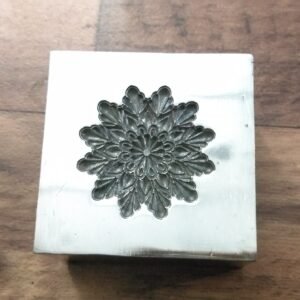 Floral Impression Die: Steel Jewelry Tool, Silversmithing (15/25mm)