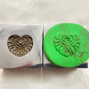 Heart Jewelry Die: Embossing Forming Tool, 21mm Steel Die