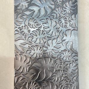 Tropical Leaf Steel Texture Plate: Metalworking Supplies (2.5” x 6”)