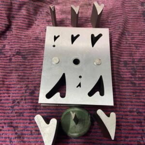 Heart Disc Cutter Set: Metal Cutting Die, Silversmith Tool