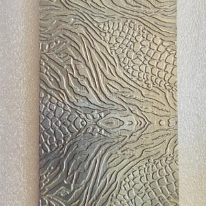 Steel Texture Plate: Wood Grain & Reptile Print for Metal Jewelry