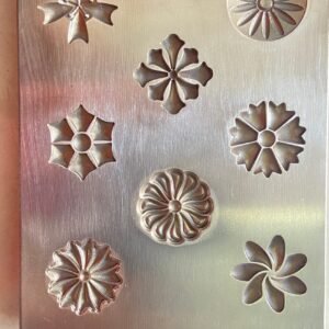 Steel Jewelry Die: Floral Impression Dies, Silversmith Tool (20mm)