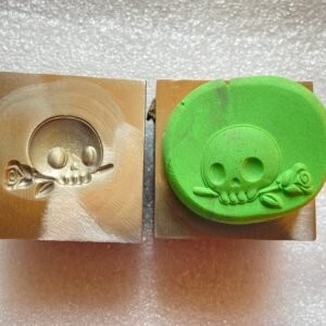 Skull & Rose Steel Impression Die - 25mm Concho Die