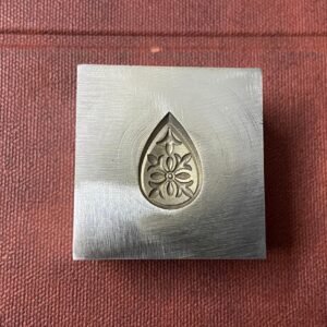 Steel Embossing Die: Floral Teardrop Jewelry Tool (20mm)