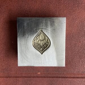 Steel Embossing Die: Teardrop Jewelry Impression, 21mm Design