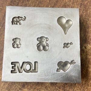 Steel Jewelry Die: Heart, Bear, Elephant Impression Dies