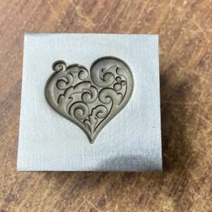 Heart Impression Die: Steel Jewelry Embossing Tool (25mm)