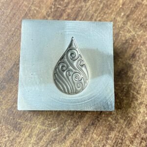 Steel Impression Die: Teardrop Jewelry Embossing Die (25mm)