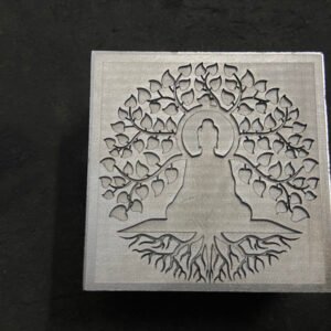 Tree Impression Die: 46mm Steel Jewelry Embossing Tool