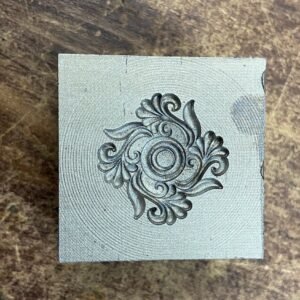 Floral Impression Die: 25mm Jewelry Making Tool