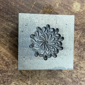 Floral Embossing Die: 25mm Steel Jewelry Tool