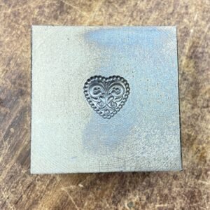 Steel Impression Die Set: Heart Design, Jewelry Forming (12mm, 15mm)
