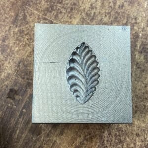 Leaf Impression Die: 25mm Steel Jewelry Forming Tool