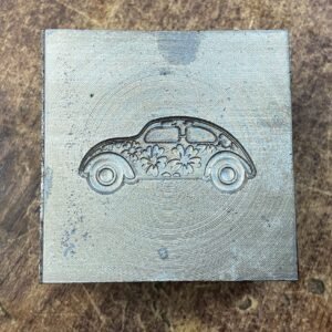 Flower Car Texture Impression Die: 35mm Steel Jewelry Making Die