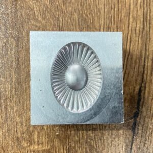 Oval Earring Steel Impression Die: 30mm Jewelry Metal Tool