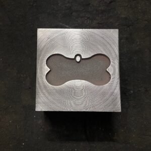 Dog Bone Impression Die: Steel Jewelry Embossing Tool (30mm)