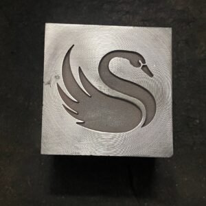 Swan Engraving Die: Steel Charm, Concho, Jewelry Making (30mm)