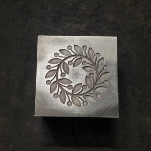Leaf Branch Impression Die - 30mm Steel Jewelry Making Tool