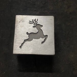 Reindeer Impression Die: 30mm Steel Jewelry Making Tool