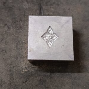 Flower Impression Die: 20mm Floral Engraving Die for Jewelry