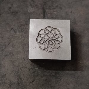 Flower Engraving Die: 25mm Steel Impression for Jewelry
