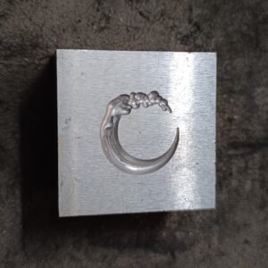Moon Jewelry Impression Die: 20mm Steel Embossing Tool