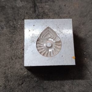 Steel Embossing Block: 25mm Jewelry Die, Metal Clay Impression