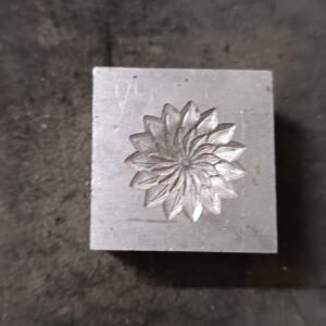 Flower Impression Die: 25mm Steel Embossing Die for Jewelry Making
