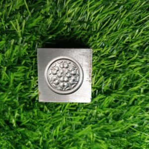 Floral Concho Impression Die: 28mm Steel Jewelry Forming Tool