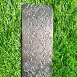 Steel Texture Plate for Jewelry: Floral Impression Die (2.5” x 6”/10”)