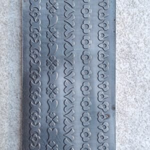 Floral Texture Plate for Rolling Mill & Hydraulic Press: Steel Jewelry Pattern
